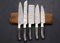 Shadowhorn 5-piece Damascus chef knife set with buffalo horn handles