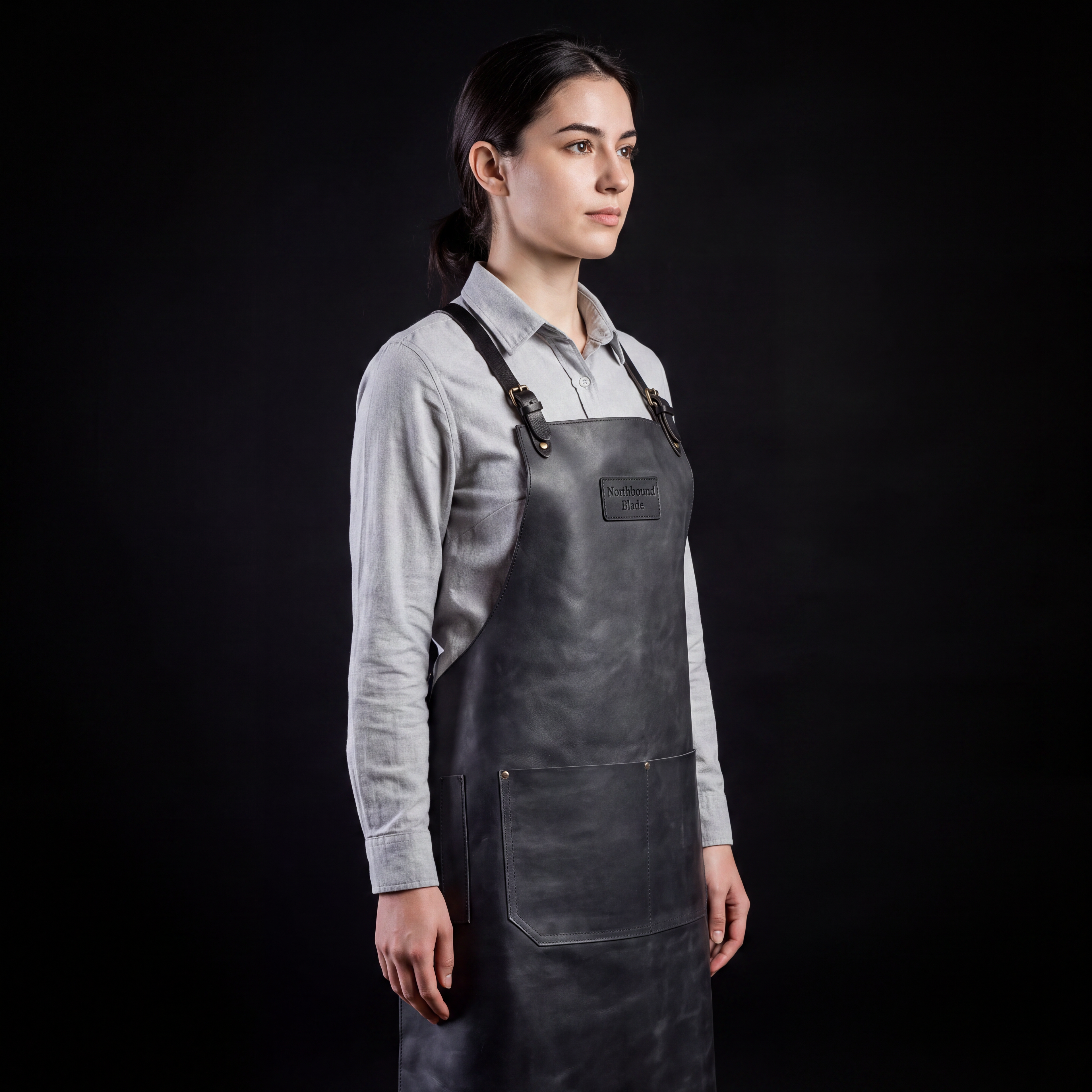 Full-Grain Leather BBQ Apron