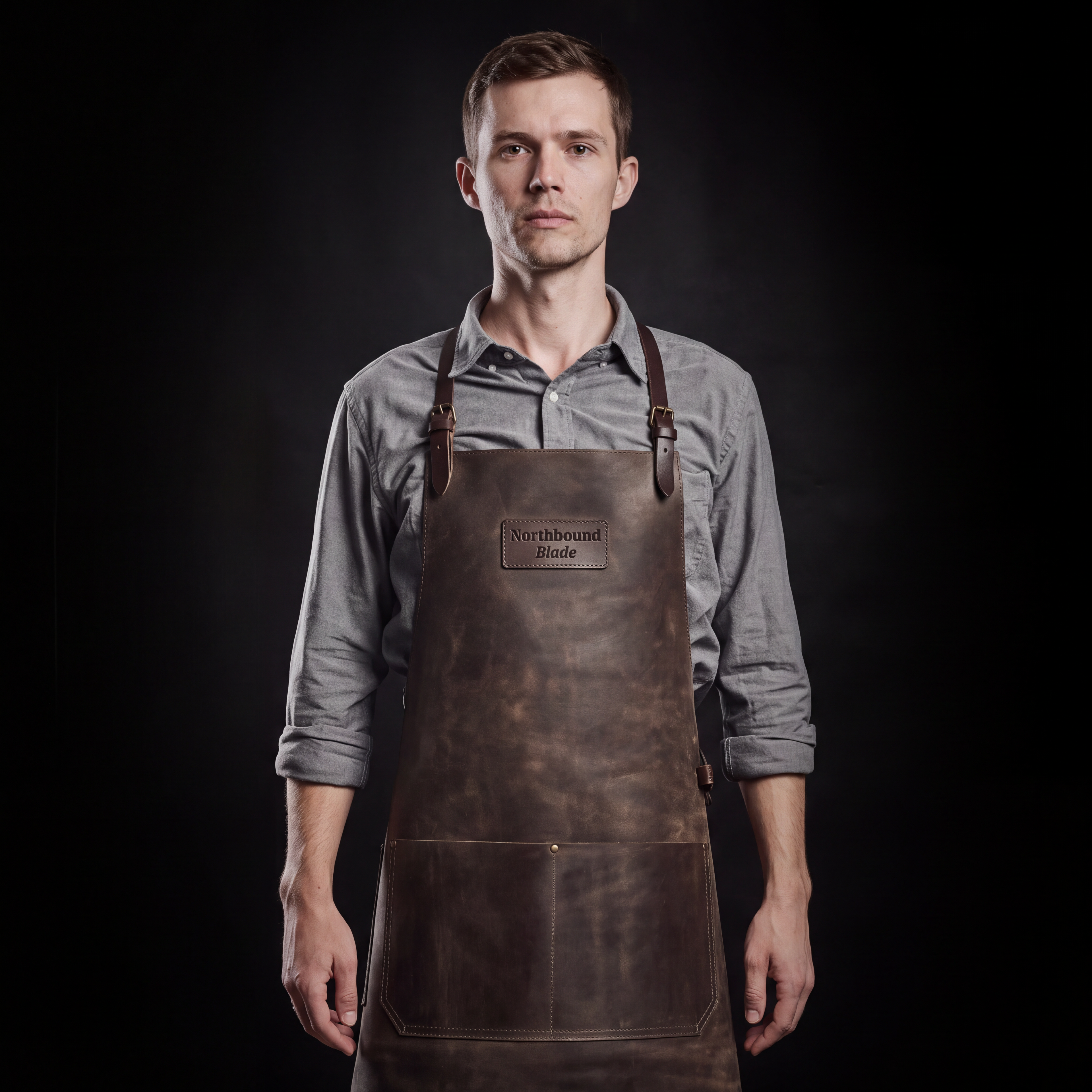 Full-Grain Leather BBQ Apron