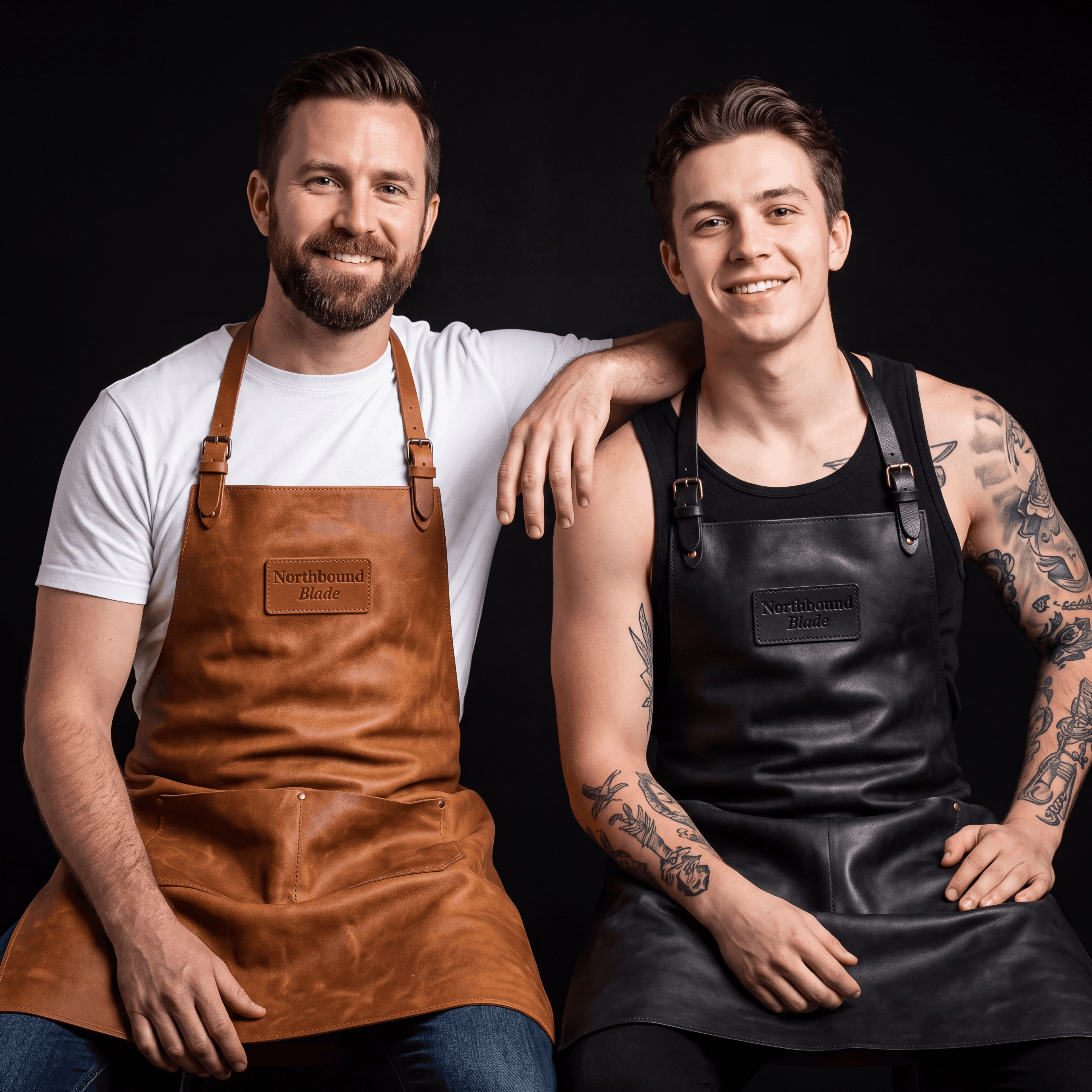 Full-Grain Leather BBQ Apron