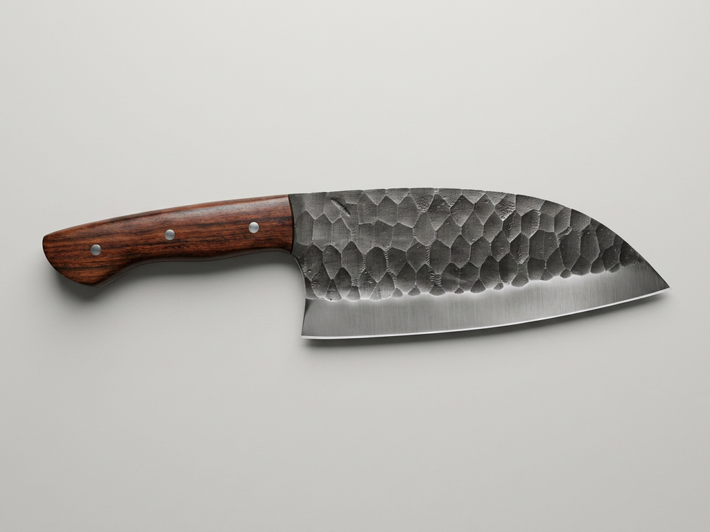 Hammered Forge Cleaver — Rosewood Handle