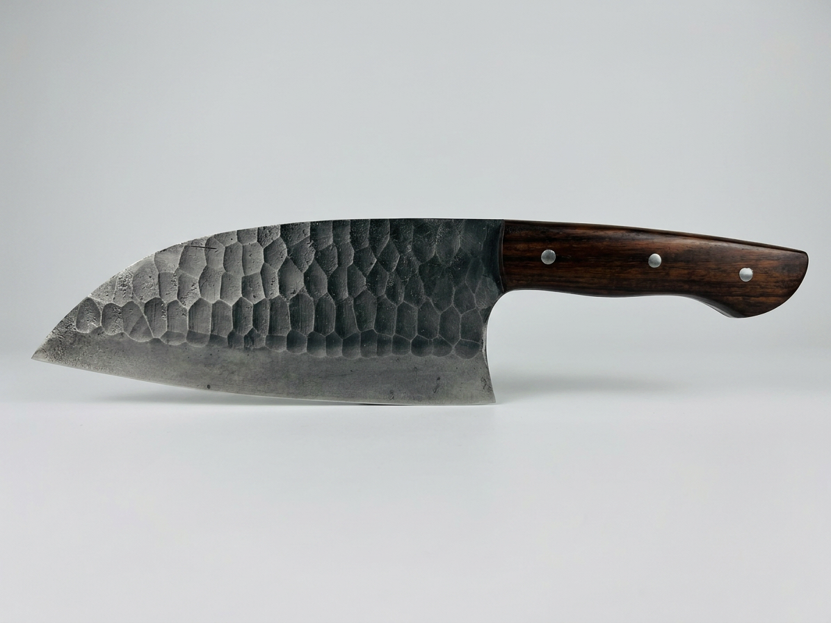 Hammered Forge Cleaver — Rosewood Handle