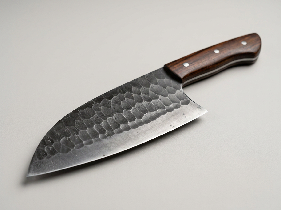 Hammered Forge Cleaver — Rosewood Handle