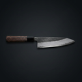 Hand-forged Gyuto chef knife with wenge and horn handle