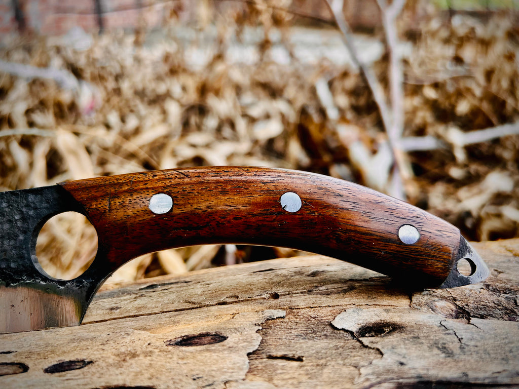 2-piece curved paring knife set with wood handles