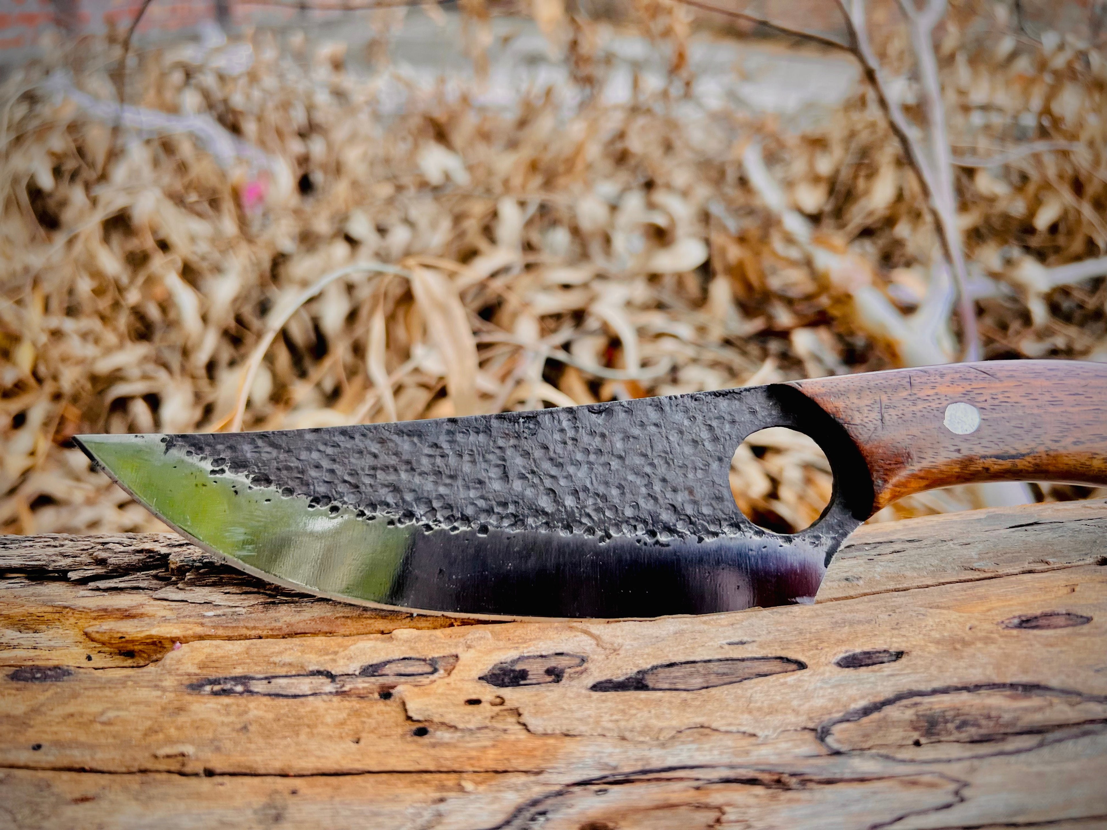2-piece curved paring knife set with wood handles