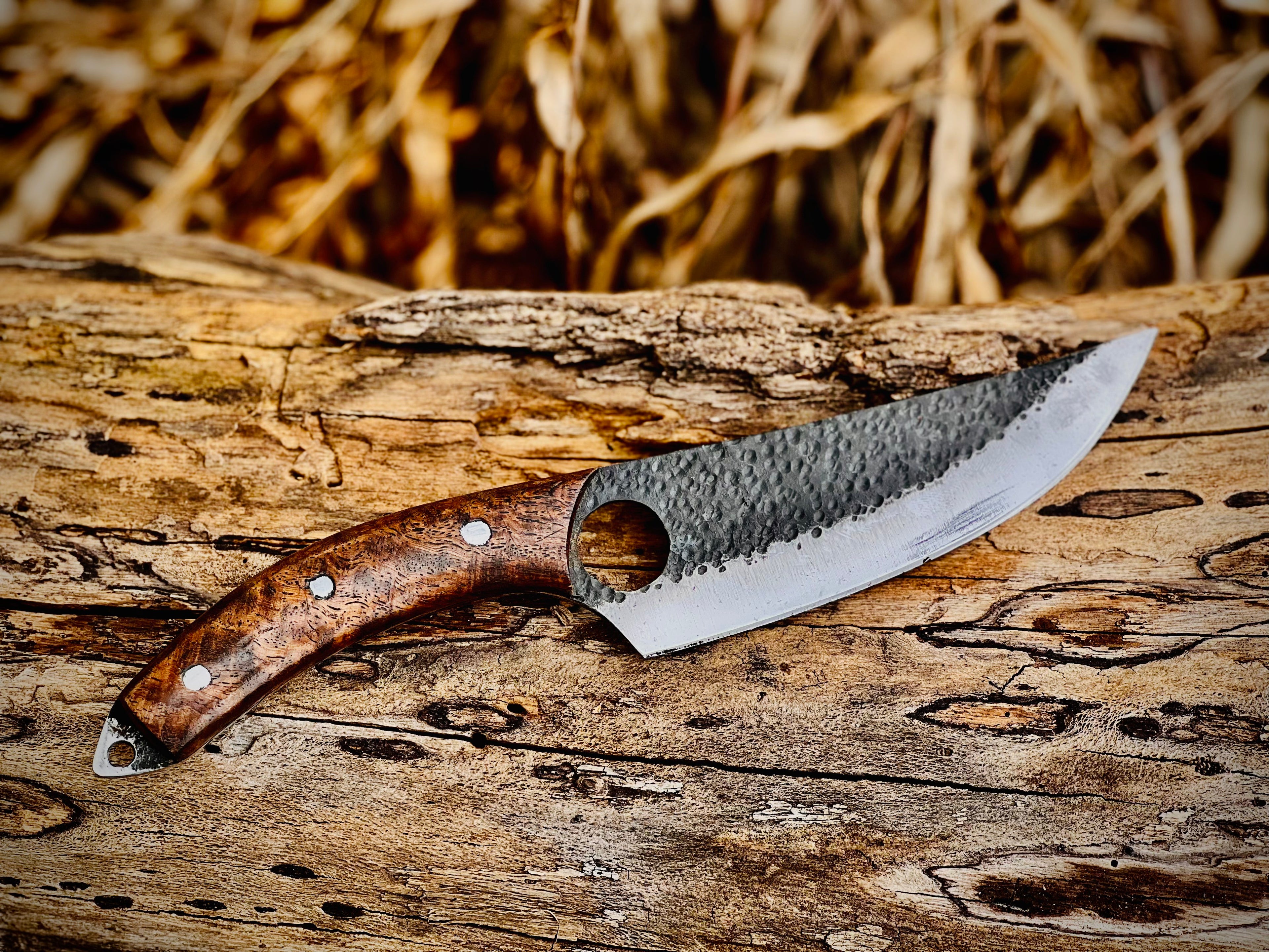2-piece curved paring knife set with wood handles