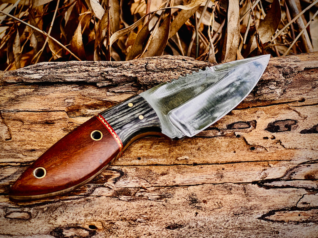 3-piece caping and skinning knife set with rosewood handles