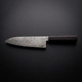 Hand-forged Santoku kitchen knife with rosewood handle