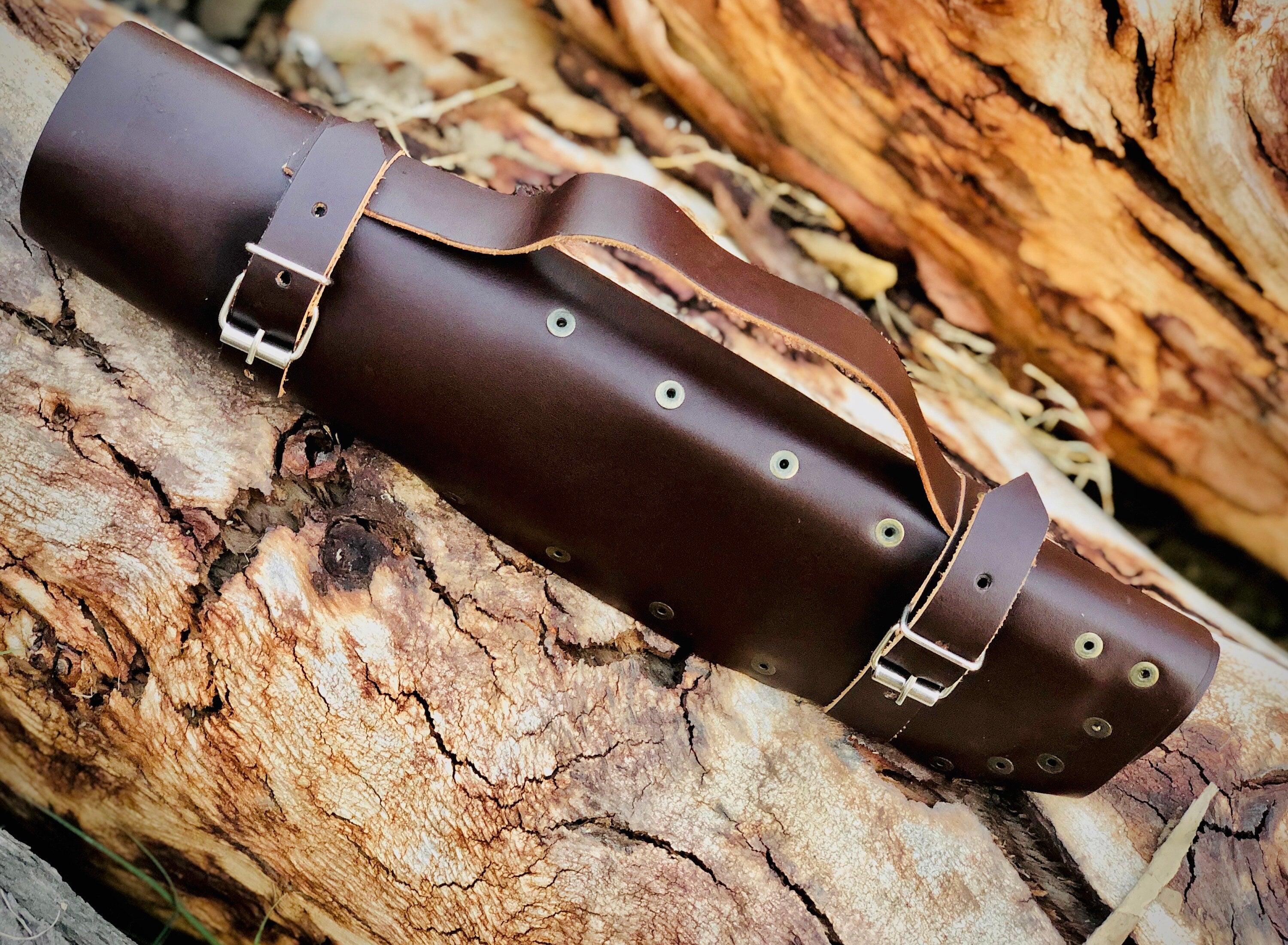 Copperline 4-piece Damascus chef knife set with banded rosewood handles